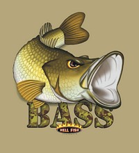 Mens - Hell Fish Bass on Stone